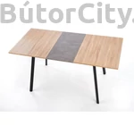 Kép 3/5 - Albon bővíthető étkezőasztal, sonoma tölgy, fekete lábakkal (120–160 cm)