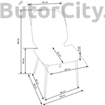 Kép 5/6 - K381 szék, szín: szürke/arany