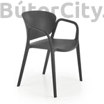 Kép 1/5 - K491 rakásolható kültéri szék, szín: fekete