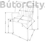 Kép 7/8 - K500 szék, szín: bézs/fekete