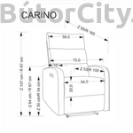 Kép 3/10 - CARINIO elektromos relax fotel masszázs funkcióval, szín: szürke