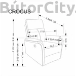 Kép 13/16 - CROCUS elektromos relax fotel (kétféle szín)