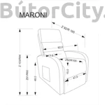 Kép 10/10 - MARONI elektromos relax fotel, emelő funkcióval, szín: bézs