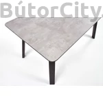 Kép 2/3 - Halifax étkezőasztal, beton mintázat, fekete lábakkal (160 cm)
