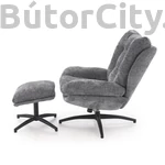 Kép 11/13 - PESTO fotel puffal, hinta funkcióval, szín: szürke