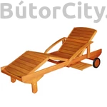 Kép 4/4 - Era prémium fa napozóágy újságtartó polccal és kerékkel