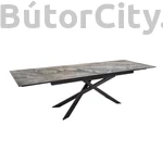 Kép 1/13 - EUPHORIA 180-220-260 cm bővíthető étkezőasztal, márvány hatású kerámialappal, 10 mm edzett üveg