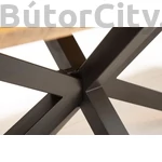 Kép 7/10 - GALAXIE 160 cm tömör mangófa étkezőasztal lábszerkezet részlet