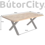 Kép 7/8 - INFINITY HOME 160 cm mangófa asztallap részletkép