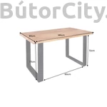 Kép 8/9 - IRON CRAFT 140 cm sheesham étkezőasztal további nézet