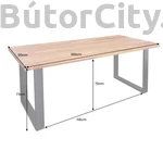 Kép 8/9 - IRON CRAFT 160 cm sheesham asztal hangulatkép