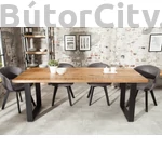 Kép 5/10 - IRON CRAFT 160 cm mangófa asztal modern étkezőben, hangulatkép