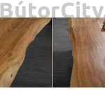 Kép 7/10 - MAMMUT 200 cm-es tömör akáciafa étkezőasztal, X fém lábakkal