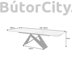 Kép 13/13 - PROMETHEUS 180-260 cm márvány fehér étkezőasztal csomagolási információk