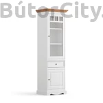 Kép 1/8 - Brigitte vitrin, keskeny 14 fehér-tölgy