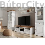 Kép 4/6 - Brigitte vitrin, széles 15 fehér-tölgy