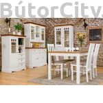 Kép 2/9 - Brigitte kihúzható fenyőasztal (150-197*93), fehér-tölgy