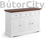 Kép 1/9 - Brigitte komód 02 fehér-dió