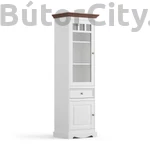 Kép 1/6 - Brigitte vitrin, keskeny 14 fehér-dió