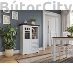 Kép 2/4 - Belluno Elegante vitrines komód, dió tetőlappal