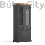 Kép 1/5 - Brigitte vitrin, széles 15 grafit-fenyő