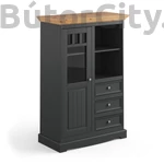 Kép 1/7 - Brigitte vitrines komód 17 grafit-fenyő