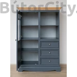 Kép 2/7 - Belluno Elegante vitrines komód 17 grafit-fenyő