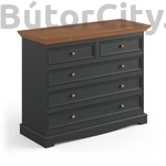 Kép 1/8 - Brigitte komód 05 grafit-tölgy