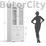 Kép 3/6 - Belluno Elegante vitrin, széles 