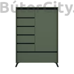 Kép 1/3 - Luna system komód, zöld-fekete (REG1D5S1K)