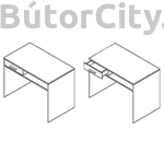 Kép 3/5 - Nepo system 1 fiókos íróasztal (BIU1S)