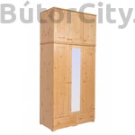 Kép 2/5 - Balázs 3 ajtós, 2 fiókos tükrös szekrény (3511)