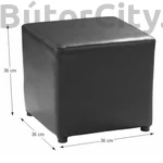 Kép 2/2 - Niki new puff, fekete textilbőr