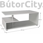 Kép 2/3 - Dorisa dohányzóasztal (fehér)