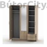 Kép 2/3 - "Betty 7" 3 ajtós szekrény, sonoma