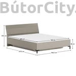 Kép 5/9 - Domca ágykeret ágyneműtartóval 160*200 cm-es matrachoz