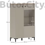 Kép 4/6 - Domca alacsony vitrin (1D1W/140)