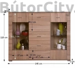 Kép 2/3 - Grand vitrines komód (Typ08)