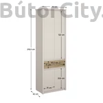 Kép 3/4 - KAROS 70 cm széles akasztós szekrény 4D1S/70