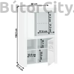 Kép 2/6 - Lindy alacsony szekrény (2D)