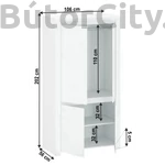 Kép 2/6 - Lindy szekrény (4D)