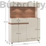 Kép 2/4 - Lynatet alacsony/széles vitrin (Typ33)