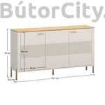 Kép 3/5 - Runol 3 ajtós komód (3D)