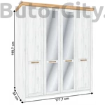 Kép 2/4 - Sudbury gardróbszekrény (Q)