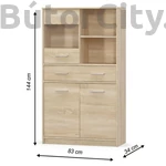 Kép 2/4 - Teyo nagy vitrin, sonoma tölgy (2D1W1S/80)