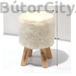 Kép 2/2 - Alpia puff (fehér/fenyő)