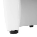 Kép 9/15 - Klub fotel, fehér textilbőr / szürke szövet, CUBA