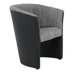 Kép 11/11 - Klub fotel, fekete textilbőr/ szürke szövet, CUBA