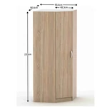 Kép 2/2 - Sarokszekrény, sonoma tölgy, BETTY 2 BE02-016-00