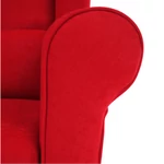Kép 7/14 - Füles fotel, piros, CHARLOT